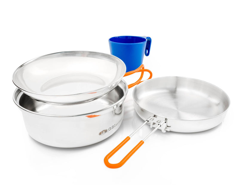 Load image into Gallery viewer, GSI Glacier Stainless 1 Person Mess Kit
