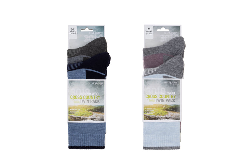 Load image into Gallery viewer, Silverpoint Merino Cross Country Twin Pack
