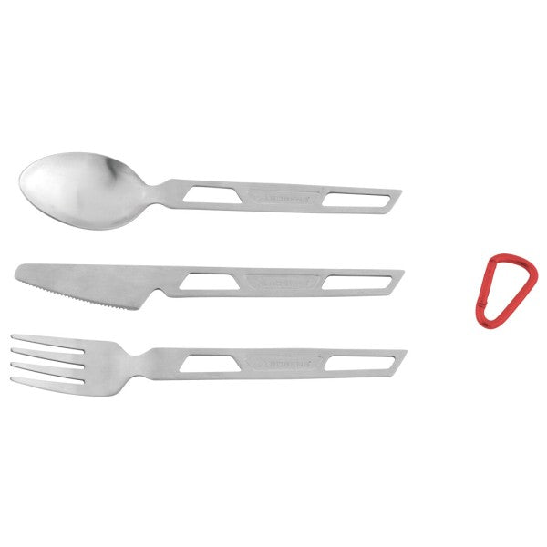 Load image into Gallery viewer, Robens Sierra Steel Camping Cutlery Set
