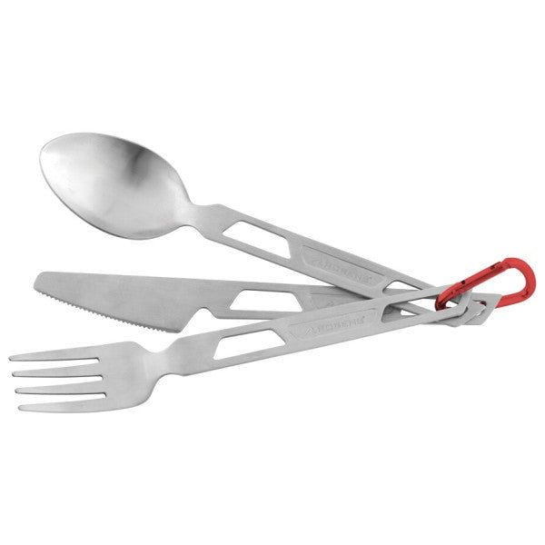 Load image into Gallery viewer, Robens Sierra Steel Camping Cutlery Set
